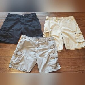 3 Pairs of Men's Cargo Shorts- Size 40